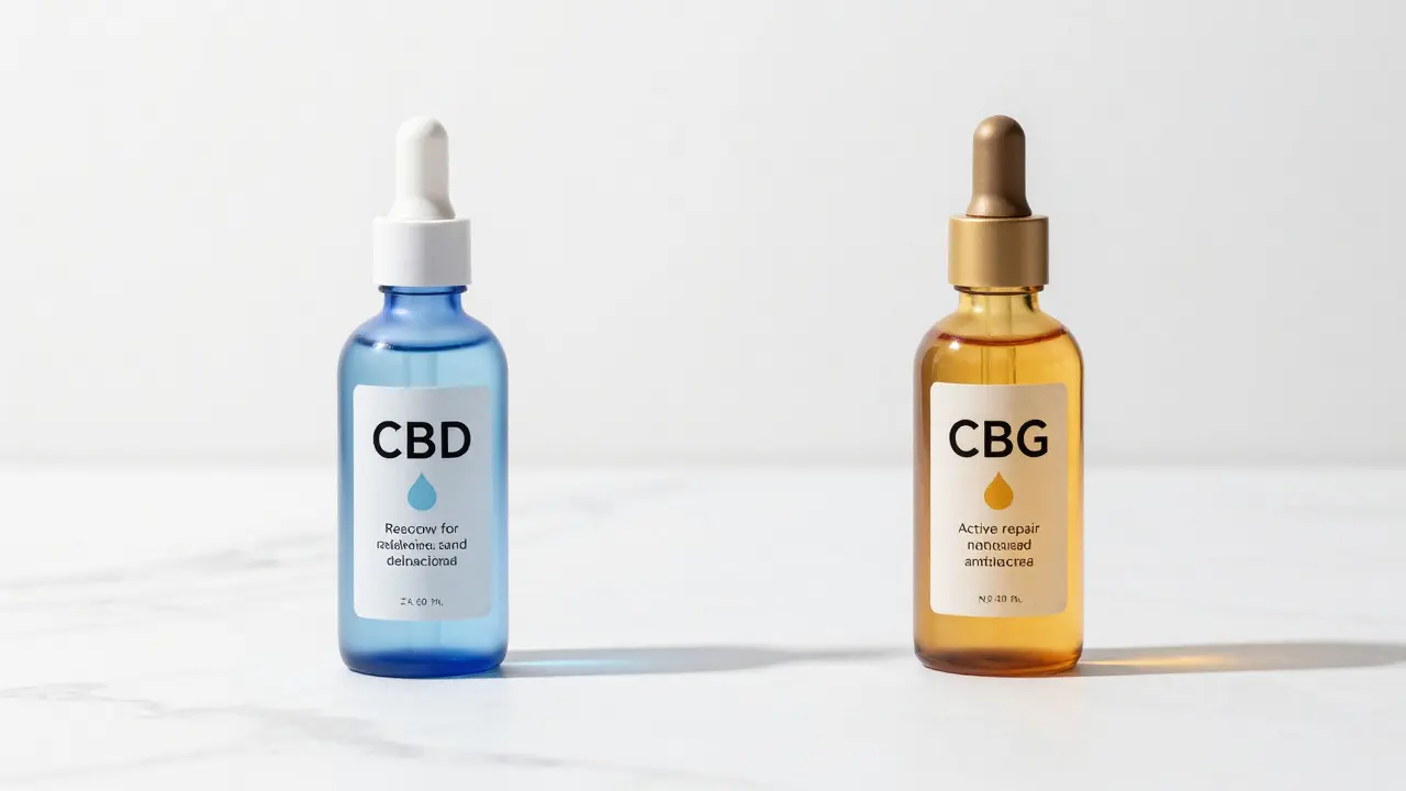 Konceptuální srovnání produktů s CBD a CBG
