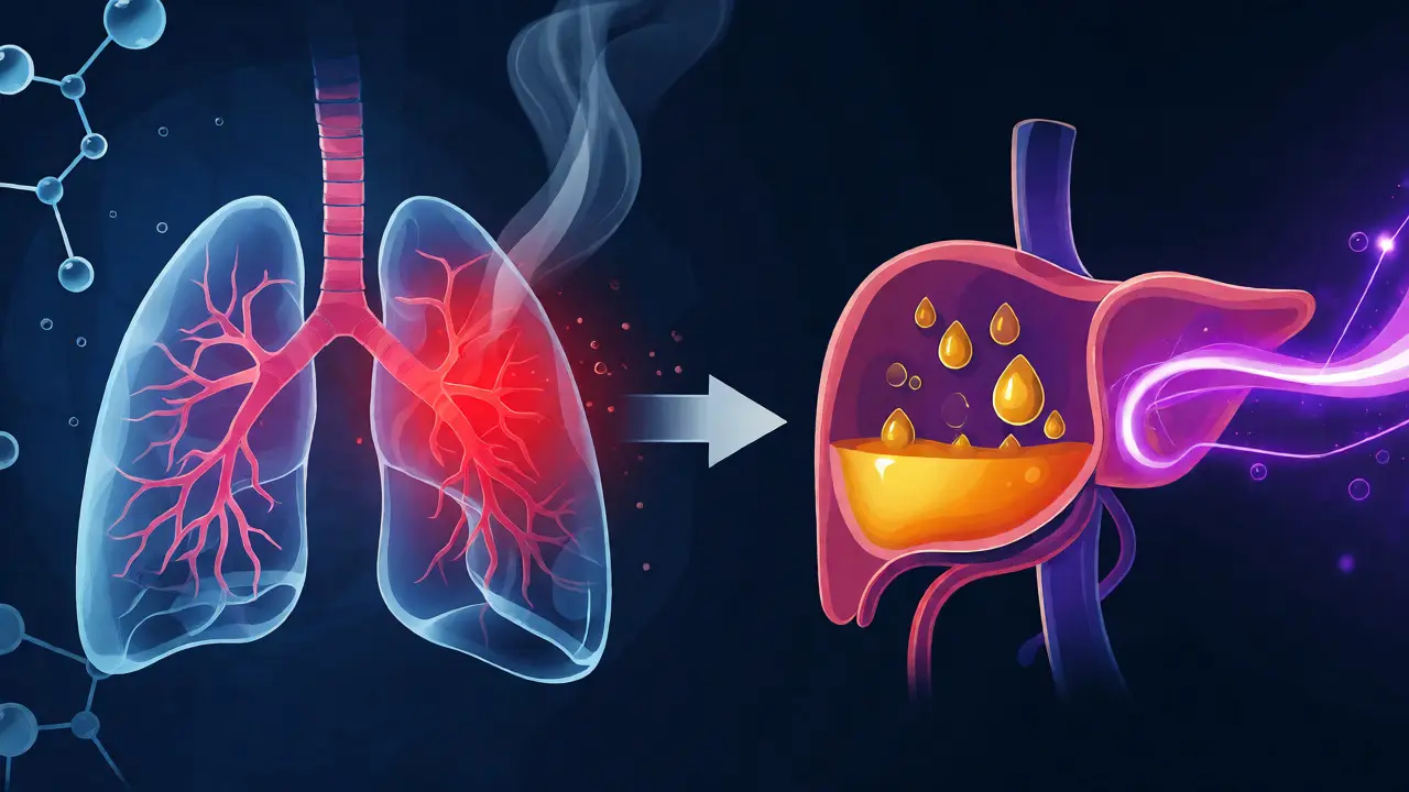 Ilustrace metabolického rozdílu mezi kouřením a trávením konopí