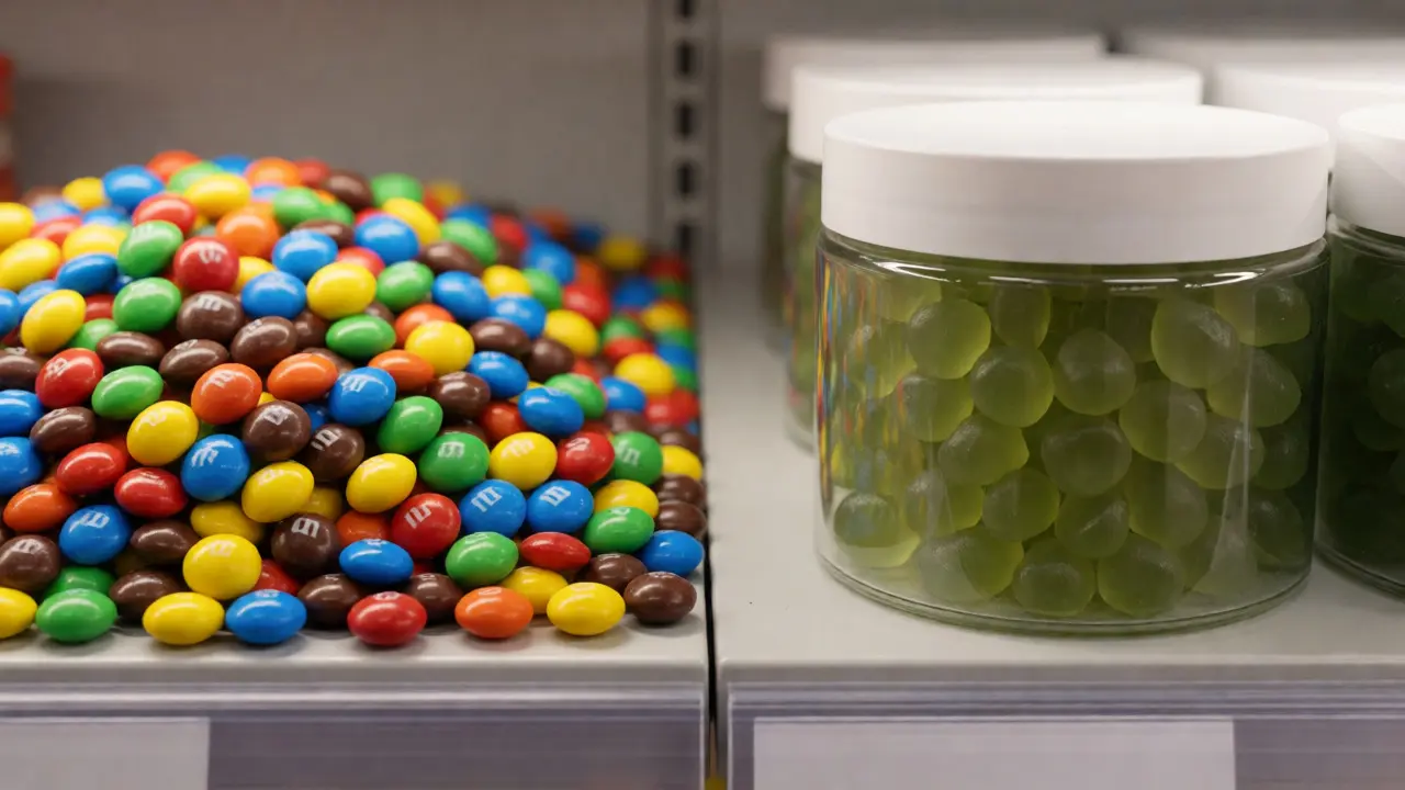 Jsou M&M's v Evropě zakázány? Pravda o konopné gumě a legislativě