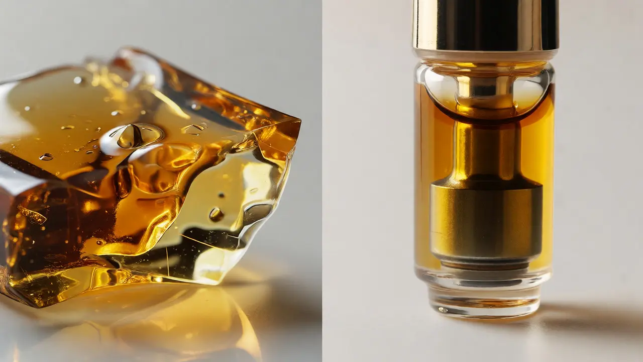Proč jsou daby lepší než cartošky? Srovnání CBD shatteru a olejů